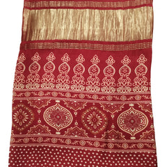 Red Women's Gaji Silk Dupatta suitable for  All Occasions