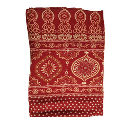 Red Women's Gaji Silk Dupatta suitable for  All Occasions