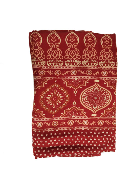 Red Women's Gaji Silk Dupatta suitable for  All Occasions