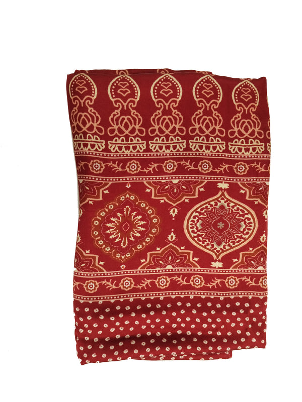 Red Women's Gaji Silk Dupatta suitable for  All Occasions