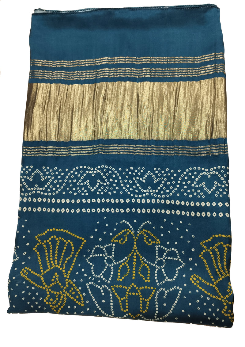 Blue Women's Gaji Silk Dupatta suitable for All Occasions