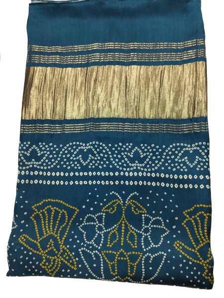 Blue Women's Gaji Silk Dupatta suitable for All Occasions