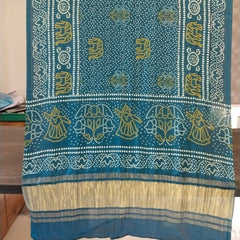 Blue Women's Gaji Silk Dupatta suitable for All Occasions