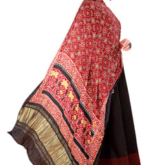 Red Women's Gaji Silk Dupatta suitable for All Occasions