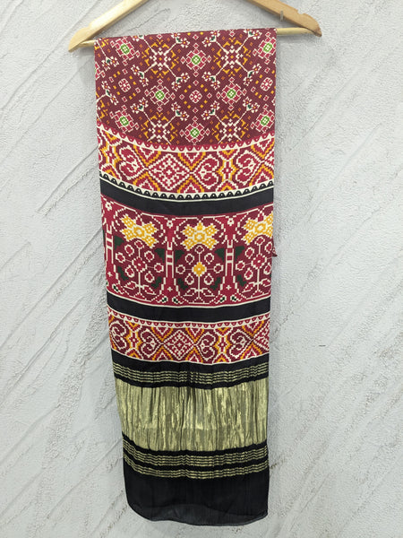 Red Women's Gaji Silk Dupatta suitable for All Occasions