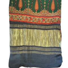 Red Women's Gaji Silk Dupatta suitable for  All Occasions