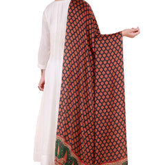 Red Women's Gaji Silk Dupatta suitable for  All Occasions