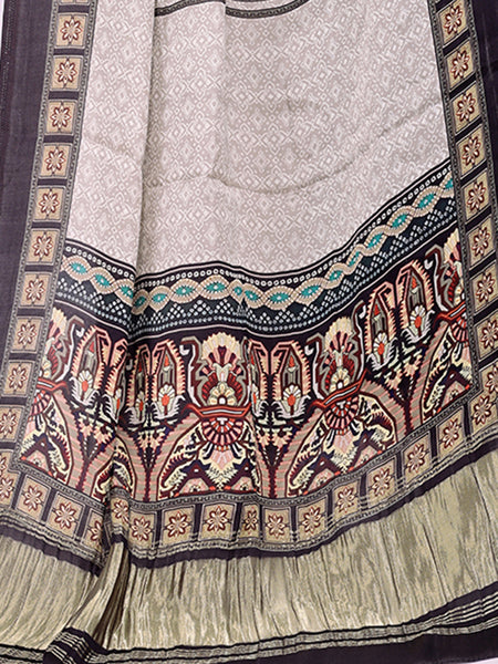 Grey Women's Gaji Silk Dupatta suitable for All Occasions