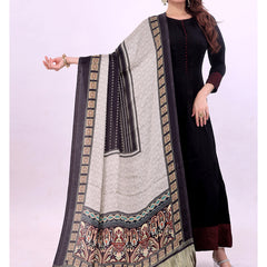 Grey Women's Gaji Silk Dupatta suitable for All Occasions