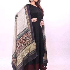 Grey Women's Gaji Silk Dupatta suitable for All Occasions