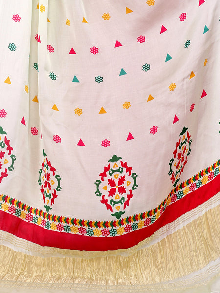 Pista Green Women's Gaji Silk Dupatta suitable for Navratri, Diwali & All Occasions DB2137