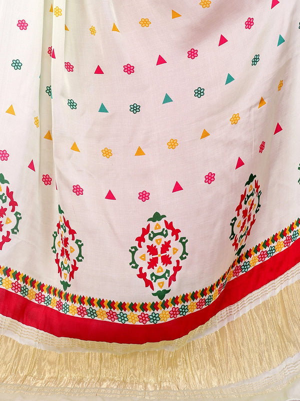 Pista Green Women's Gaji Silk Dupatta suitable for Navratri, Diwali & All Occasions DB2137