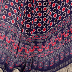 Purple Women's Gaji Silk Dupatta suitable for All Occasions