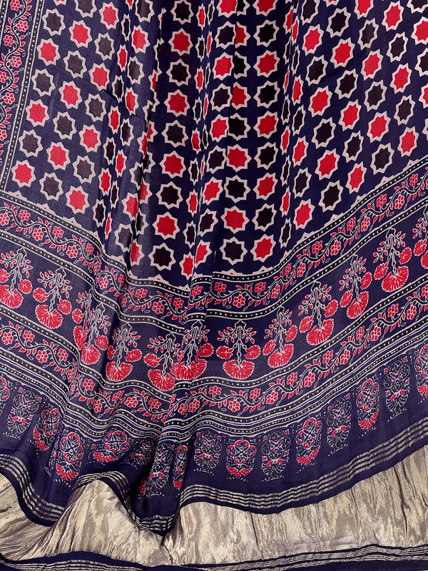 Purple Women's Gaji Silk Dupatta suitable for All Occasions