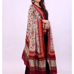 Multicolor Women's Gaji Silk Dupatta suitable for  All Occasions