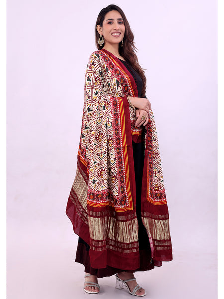 Multicolor Women's Gaji Silk Dupatta suitable for  All Occasions