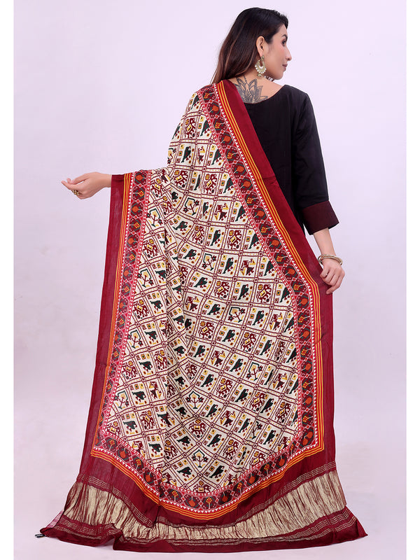 Multicolor Women's Gaji Silk Dupatta suitable for  All Occasions
