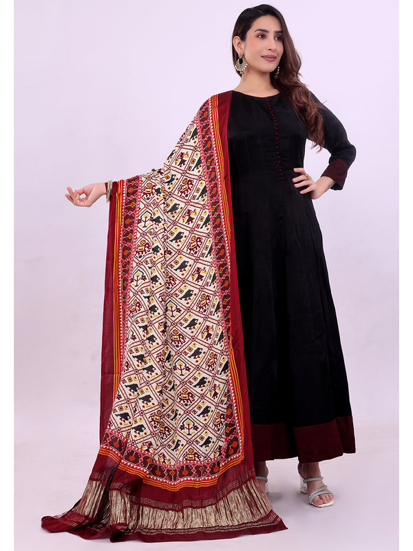 Multicolor Women's Gaji Silk Dupatta suitable for  All Occasions