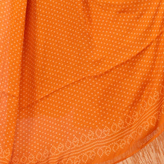 Orange Women's Gaji Silk Dupatta suitable for All Occasions