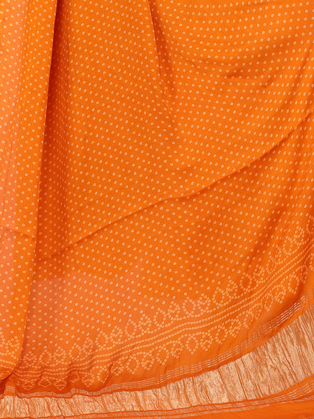 Orange Women's Gaji Silk Dupatta suitable for All Occasions