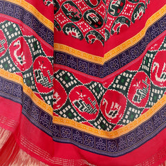 Red Women's Gaji Silk Dupatta suitable for All Occasions