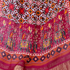 Rani Pink Women's Gaji Silk Dupatta suitable for All Occasions