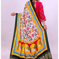 Multicolor Women's Gaji Silk Dupatta suitable for All Occasions
