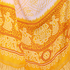 Yellow Women's Gaji Silk Dupatta suitable for All Occasions