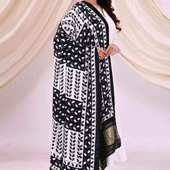 Black Women's Gaji Silk Dupatta suitable for All Occasions