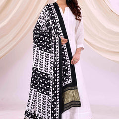 Black Women's Gaji Silk Dupatta suitable for All Occasions