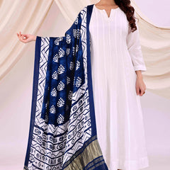 Blue Women's Gaji Silk Dupatta suitable for All Occasions