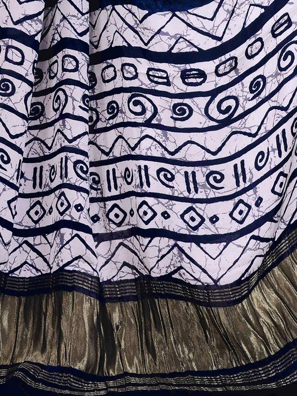 Blue Women's Gaji Silk Dupatta suitable for All Occasions
