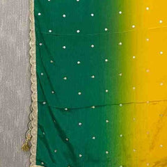 Desi Butik's Green-Yellow Ombre Dupatta DB2253