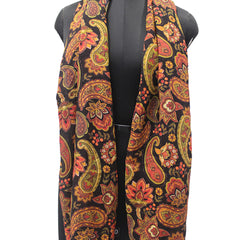 Appealing Black Printed Muslin Everyday Scarves/Stoles for Women SC27
