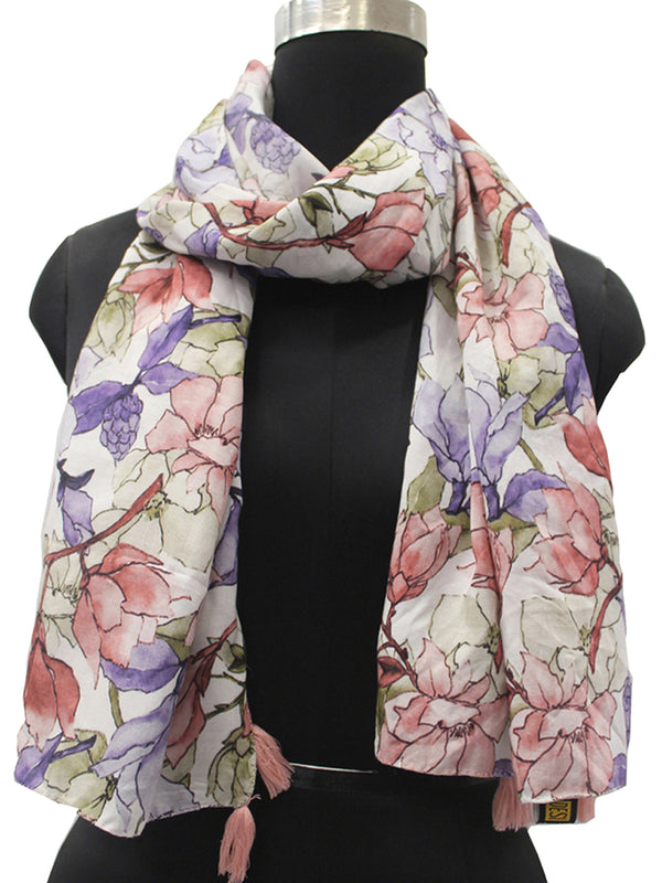 Gorgeous Multicolor Printed Muslin Daily Wear Scarves/Stoles for Women SC28
