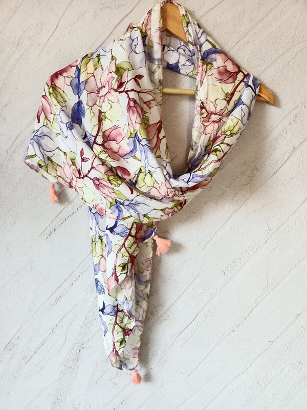 Gorgeous Multicolor Printed Muslin Daily Wear Scarves/Stoles for Women SC28