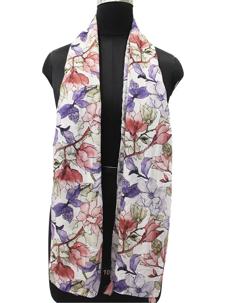 Gorgeous Multicolor Printed Muslin Daily Wear Scarves/Stoles for Women SC28