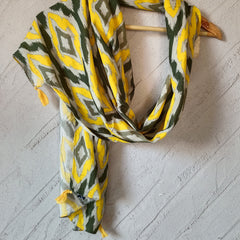 Decent Multicolor Printed Muslin Casual Scarves/Stoles for Women SC29