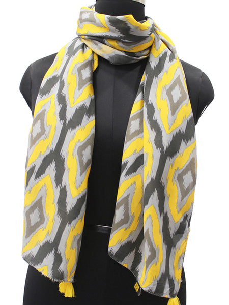 Decent Multicolor Printed Muslin Casual Scarves/Stoles for Women SC29