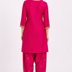 Women's Festive Embroidered Kurta Set with Dupatta