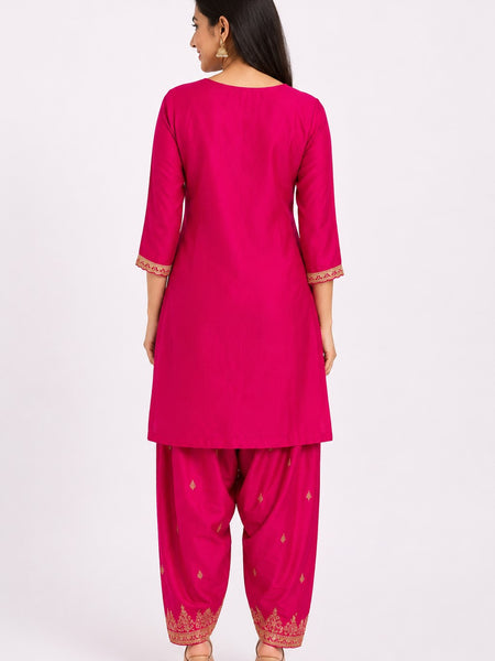 Women's Festive Embroidered Kurta Set with Dupatta