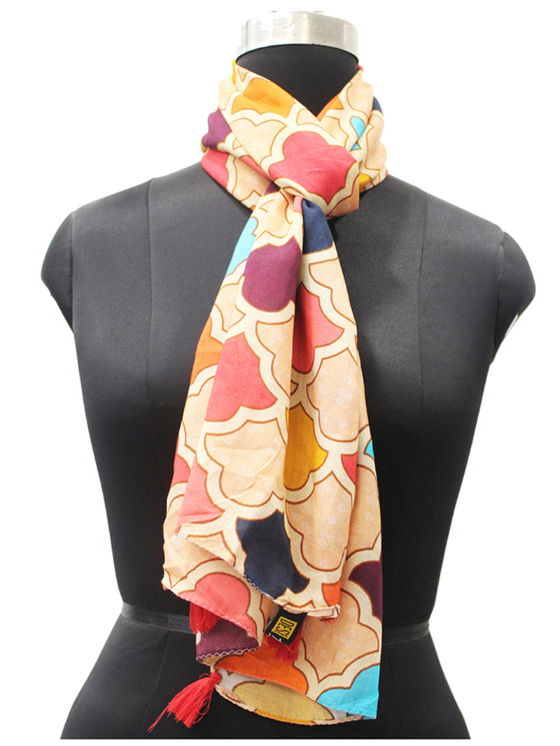 Divine Multicolor Printed Muslin Everyday Stylish Scarves/Stoles for Women SC30