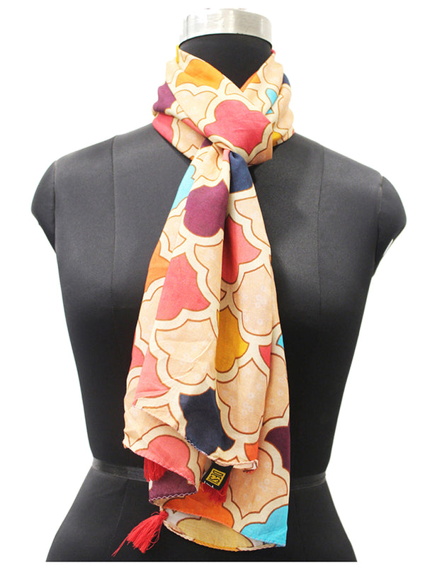 Divine Multicolor Printed Muslin Everyday Stylish Scarves/Stoles for Women SC30