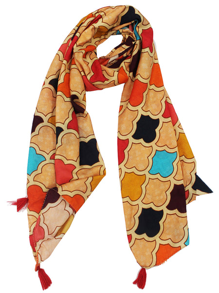 Divine Multicolor Printed Muslin Everyday Stylish Scarves/Stoles for Women SC30