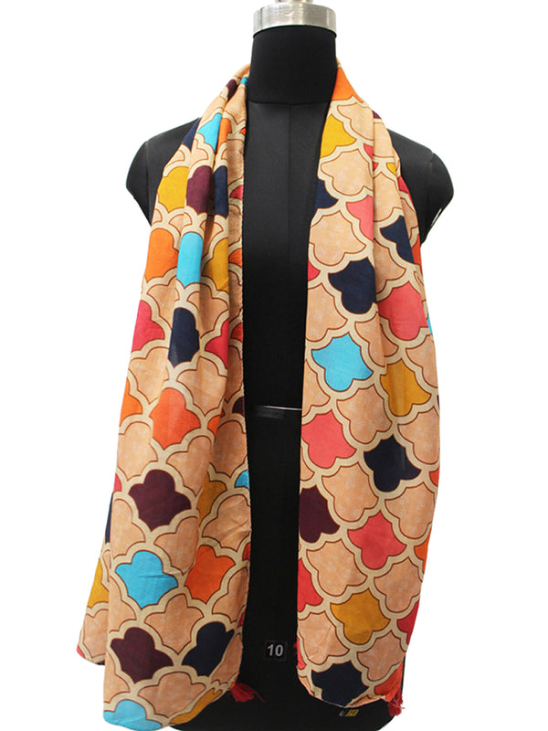 Divine Multicolor Printed Muslin Everyday Stylish Scarves/Stoles for Women SC30