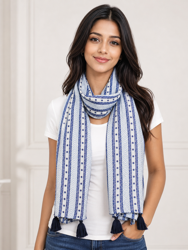 Stunning Multicolor Printed Muslin Designer Scarves/Stoles for Women SC31