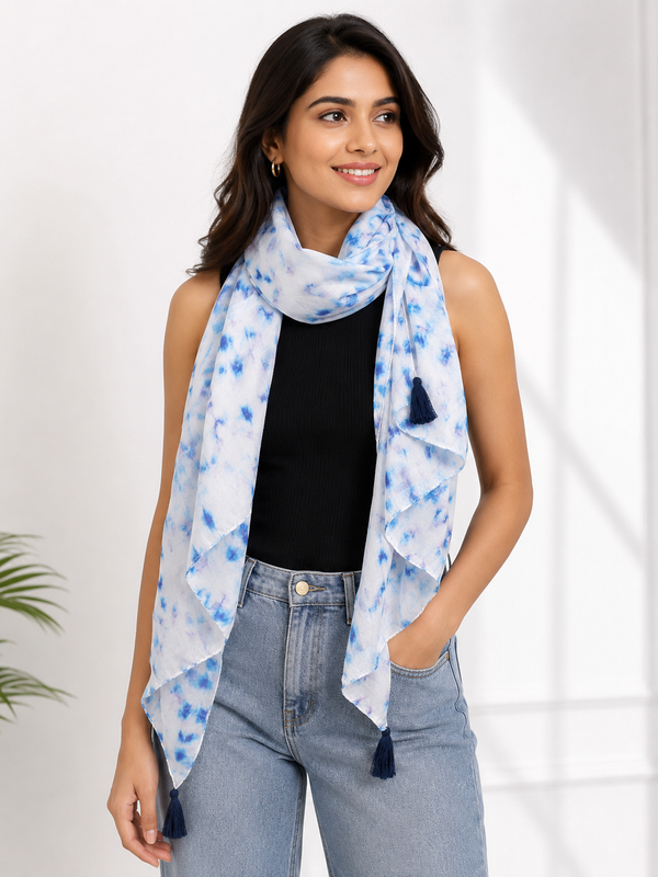 Classy Multicolor Printed Muslin Everyday Scarves/Stoles for Women SC33