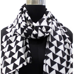 Appealing Black And White Printed Muslin Designer Scarves/Stoles for Women SC37