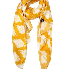 Stunning Yellow  Printed Muslin Regular Wear Scarves/Stoles for Women SC38