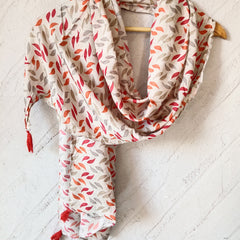 Pretty Multicolor Printed Muslin Lightweight Scarves/Stoles for Women SC39